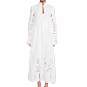 THE KOOPLES FR 2 US medium women’s The Vestíairé White Eyelet Maxi dress